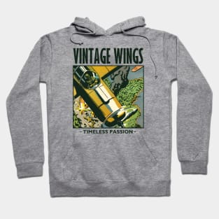 Vintage Wings, Aviation Passion Hoodie